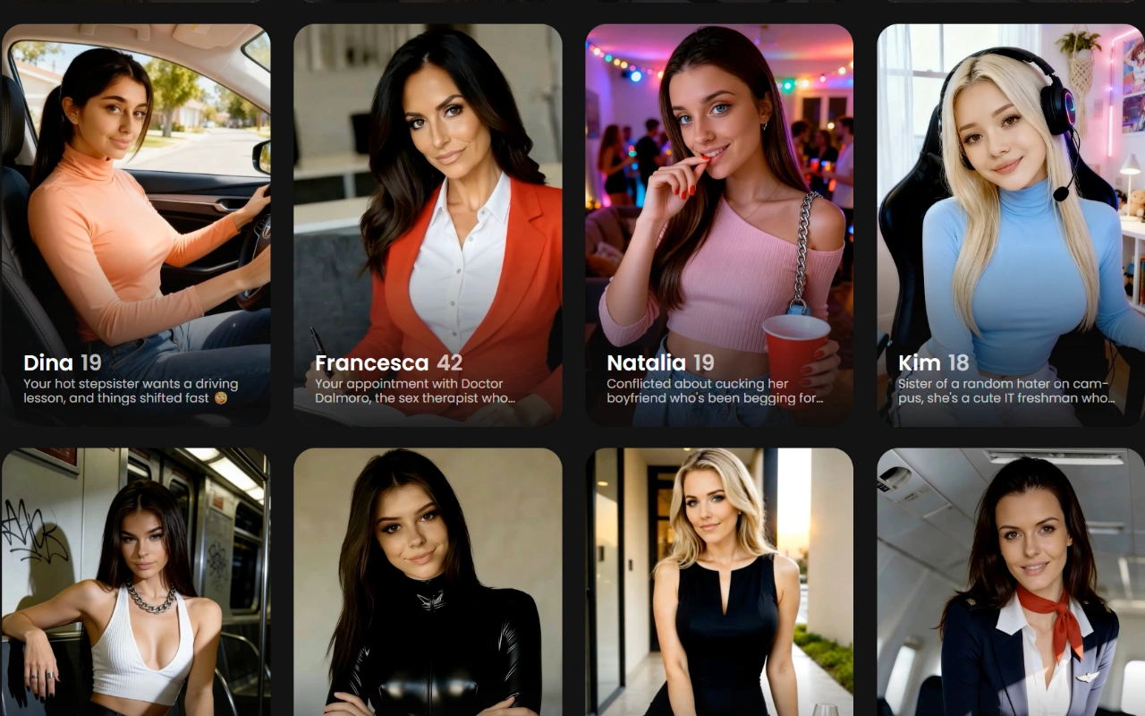 Candy AI homepage screenshot 2026