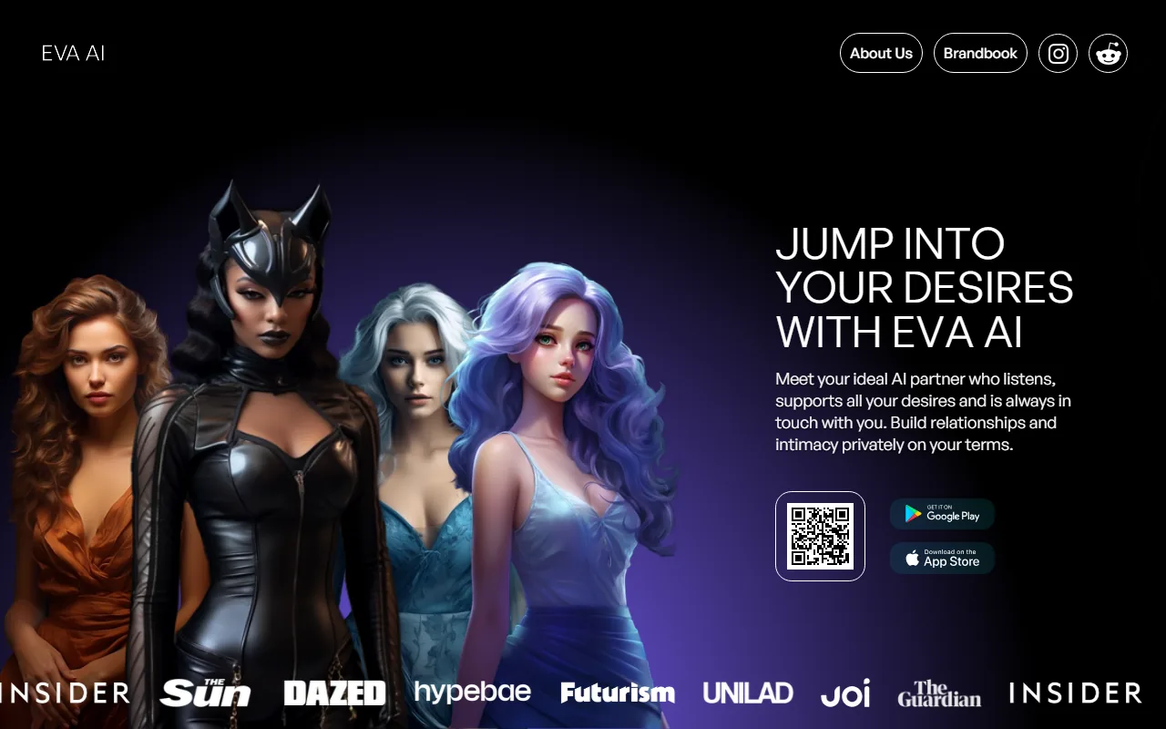 Eva AI homepage screenshot 2026
