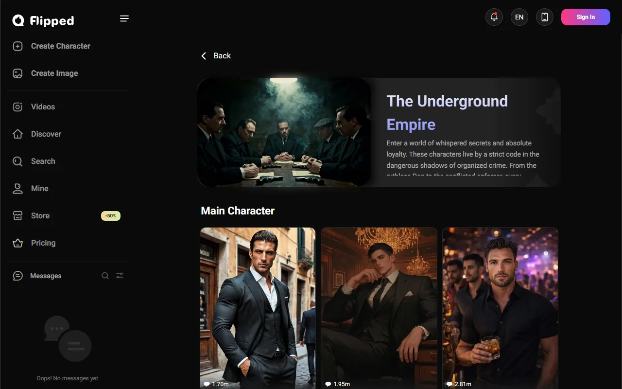 Flipped.chat homepage screenshot 2026