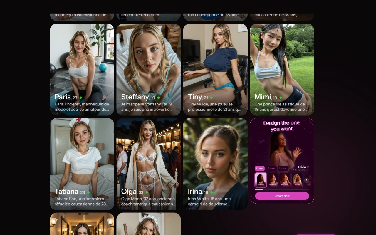 Kupid AI homepage screenshot 2026